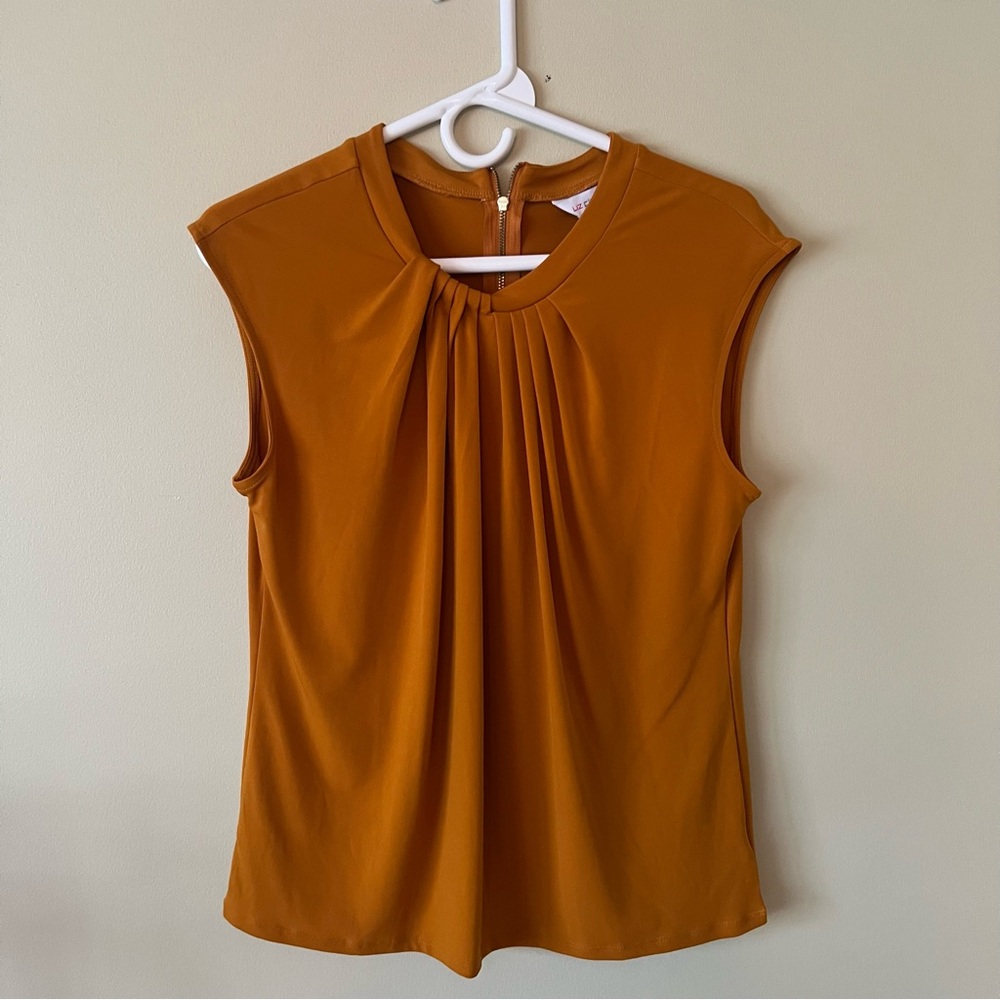 Deep Orange/Gold Office Blouse (Size S)